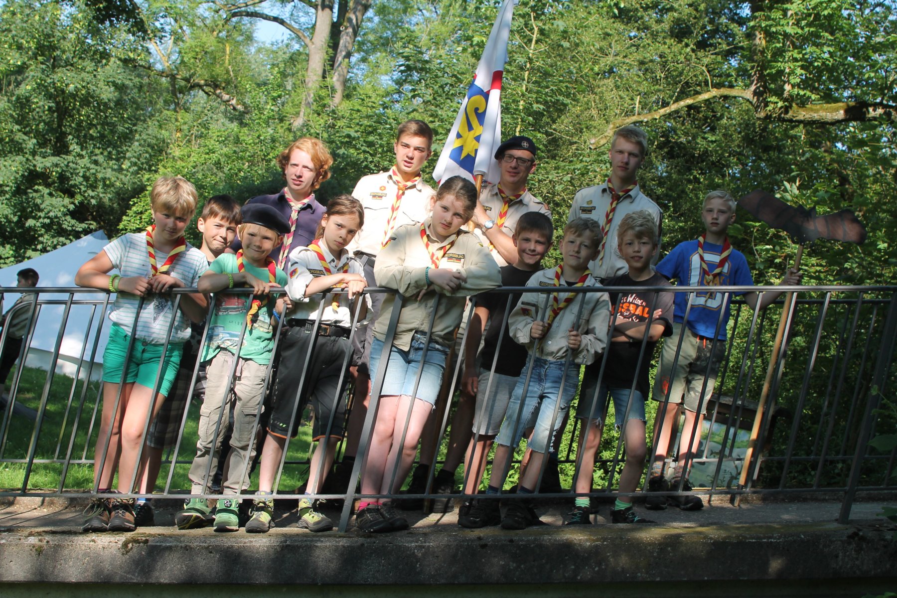 Gruppenfoto der Meute Mang im Bundeslager Etteln 2019